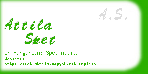 attila spet business card